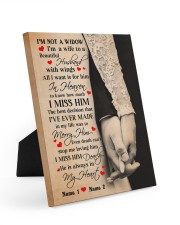 Memorial Gift Holding Hands I'm Not A Widow I'm A Wife To A Beautiful Husband Easel-Back Gallery Wrapped Canvas tile