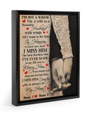 Memorial Gift Holding Hands I'm Not A Widow I'm A Wife To A Beautiful Husband Floating Framed Canvas Prints Black tile