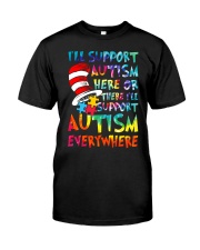 Autism Awareness I'll Support Autism Here Or There I'll Support Autism Everywhere Premium Fit Mens Tee tile
