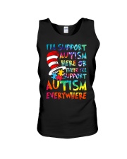 Autism Awareness I'll Support Autism Here Or There I'll Support Autism Everywhere Unisex Tank tile