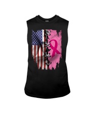 Breast Cancer Awarenes USA Flag Sleeveless Tee tile