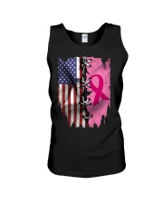Breast Cancer Awarenes USA Flag Unisex Tank tile