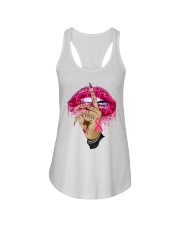 Breast Cancer Awareness Lip Hand Shut The Fck Up Cancer Ladies Flowy Tank tile