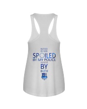 Blessed By God Spoiled By My Police Protected By Both USA Flag Ladies Flowy Tank tile