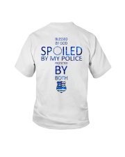 Blessed By God Spoiled By My Police Protected By Both USA Flag Youth T-Shirt tile