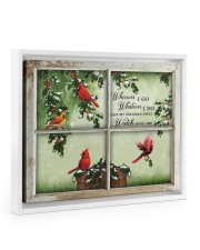 Wherever I Go Whatever I Do May My Guardian Angel Floating Framed Canvas Prints White tile