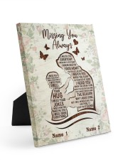 Memorial Gift Missing You Always Dad And Daughter Easel-Back Gallery Wrapped Canvas tile