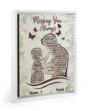 Memorial Gift Missing You Always Dad And Daughter Floating Framed Canvas Prints White tile
