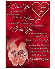 Firefighter Gift Fire Dept Pharmacy I Choose You To Do Life With Hand In Hand 24x36 Poster front