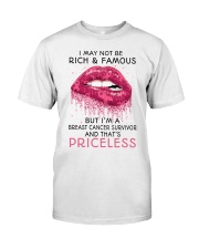 Breast Cancer Awareness Lips Priceless Classic T-Shirt front