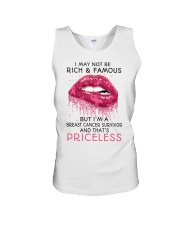 Breast Cancer Awareness Lips Priceless Unisex Tank tile