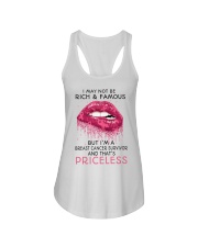 Breast Cancer Awareness Lips Priceless Ladies Flowy Tank tile