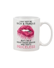 Breast Cancer Awareness Lips Priceless Mug tile