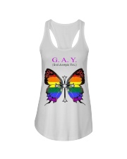 LGBT Pride Gift Butterfly Gay God Accepts You Ladies Flowy Tank tile