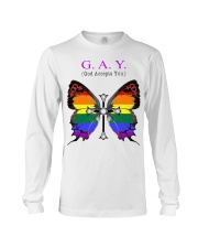 LGBT Pride Gift Butterfly Gay God Accepts You Long Sleeve Tee tile