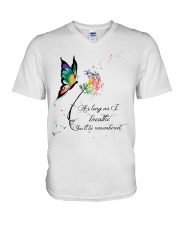 As Long As I Breathe You'll Be Remembered V-Neck T-Shirt tile