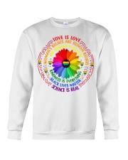 LGBT Pride Gift Sunflower Love Is Love Woman's Rights Crewneck Sweatshirt tile