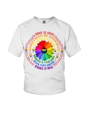 LGBT Pride Gift Sunflower Love Is Love Woman's Rights Youth T-Shirt tile