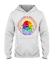 LGBT Pride Gift Sunflower Love Is Love Woman's Rights Hooded Sweatshirt tile
