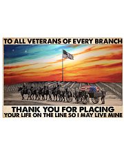 Gift For Veteran To All Veterans Of Every Branch Thank You For Placing Horizontal Poster tile