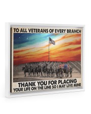 Gift For Veteran To All Veterans Of Every Branch Thank You For Placing Floating Framed Canvas Prints White tile