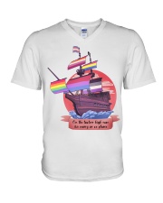 LGBT Pride Gift Ship On The Lawless High Seas V-Neck T-Shirt tile