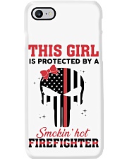 Firefighter Gift Skull This Girl Is Protected By A Smokin' Hot Firefighter Phone Case tile