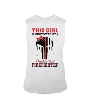 Firefighter Gift Skull This Girl Is Protected By A Smokin' Hot Firefighter Sleeveless Tee tile