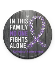Epilepsy Awareness Circle Ornament Circle Ornament (Porcelain) tile