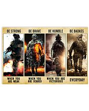 Gift For Veteran Be Strong Be Brave Be Humble Be Badass Marine Veteran 36x24 Poster front