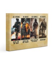 Gift For Veteran Be Strong Be Brave Be Humble Be Badass Marine Veteran Gallery Wrapped Canvas Prints tile
