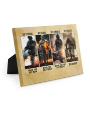 Gift For Veteran Be Strong Be Brave Be Humble Be Badass Marine Veteran Easel-Back Gallery Wrapped Canvas tile