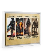 Gift For Veteran Be Strong Be Brave Be Humble Be Badass Marine Veteran Floating Framed Canvas Prints White tile