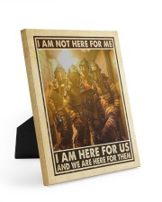 Gift For Firefighter I Am Not Here For Me I Am Here For Us Easel-Back Gallery Wrapped Canvas tile
