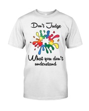 Autism Awareness Don't Judge What You Don't Understand Premium Fit Mens Tee tile