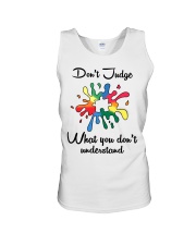 Autism Awareness Don't Judge What You Don't Understand Unisex Tank tile