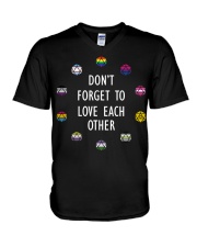 LGBT Pride Gift Don't Forget To Love Each Other V-Neck T-Shirt tile