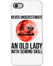 Sewing Gift Bood Moon Never Underestimate An Old Woman With Sewing Skill Phone Case tile