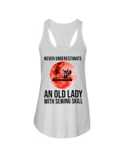 Sewing Gift Bood Moon Never Underestimate An Old Woman With Sewing Skill Ladies Flowy Tank tile