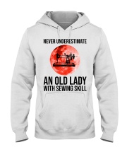 Sewing Gift Bood Moon Never Underestimate An Old Woman With Sewing Skill Hooded Sweatshirt tile