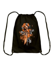 Multiple Sclerosis Rose Orange Ribbon Drawstring Bag tile