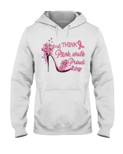 Breast Cancer Awareness High Heels Think Pink Walk Proud Hooded Sweatshirt tile
