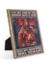 Gift For Firefighter My Time In Bunker Gear Is Over But My Memories Will Remain Easel-Back Gallery Wrapped Canvas tile