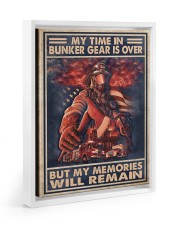 Gift For Firefighter My Time In Bunker Gear Is Over But My Memories Will Remain Floating Framed Canvas Prints White tile
