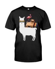 LGBT Pride Gift Sheep Dog And Flamingo Classic T-Shirt front