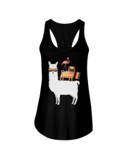LGBT Pride Gift Sheep Dog And Flamingo Ladies Flowy Tank tile