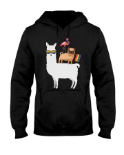 LGBT Pride Gift Sheep Dog And Flamingo Hooded Sweatshirt tile