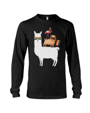 LGBT Pride Gift Sheep Dog And Flamingo Long Sleeve Tee tile