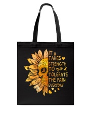 Mutiple Sclerosis Awareness Skull Sunflower It Takes Strength To Tolerate The Pain Tote Bag tile