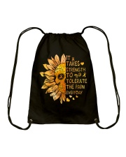 Mutiple Sclerosis Awareness Skull Sunflower It Takes Strength To Tolerate The Pain Drawstring Bag tile